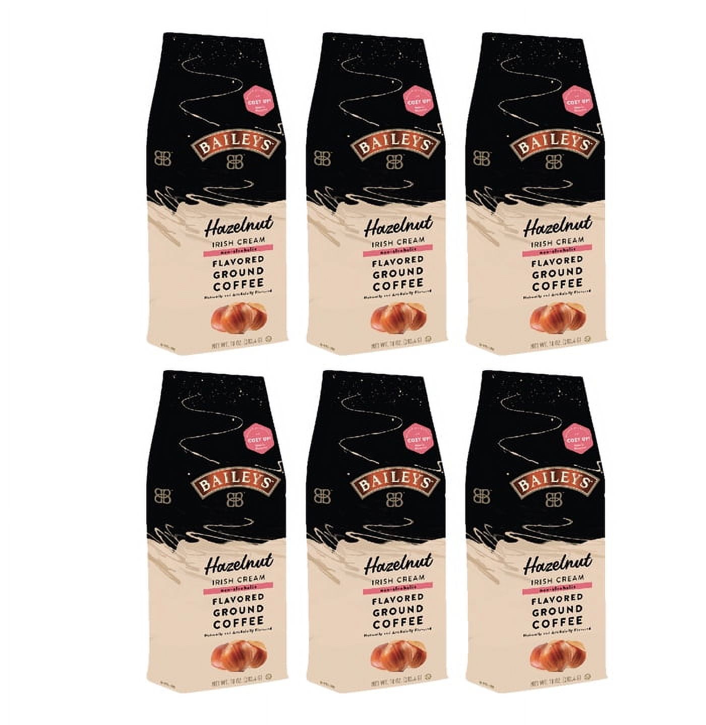 Bailey's, Hazelnut Irish Cream, Flavored Ground Coffee, 6 bags (10 oz each)
