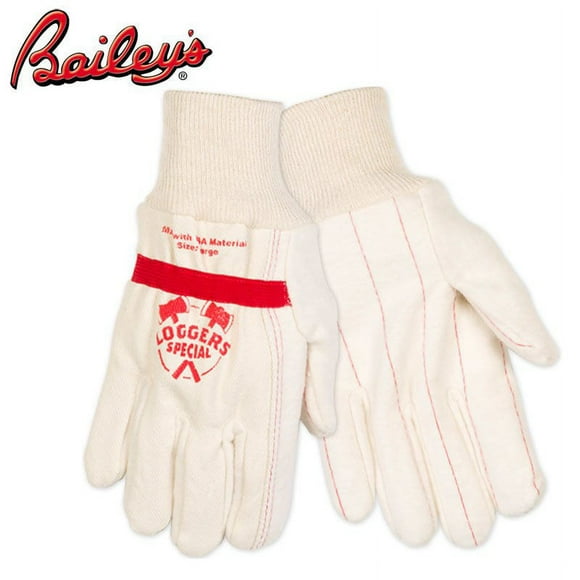 Bailey's Logger Wear 2-Ply Heavy Weight Gloves, Large - Dozen