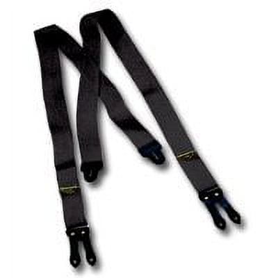Bailey's Logger Wear Black Button Suspenders - Large