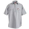 thumbnail image 1 of Bailey's Logger Wear Short Sleeve 1/2 Zip Hickory Shirt, Regular - X-Large, 1 of 1