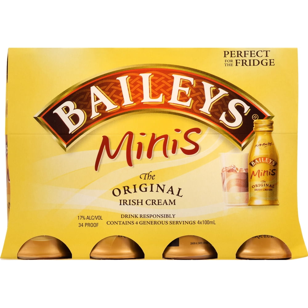 Bailey's Minis Irish Cream Liqueur, 200ml, 4 Pack