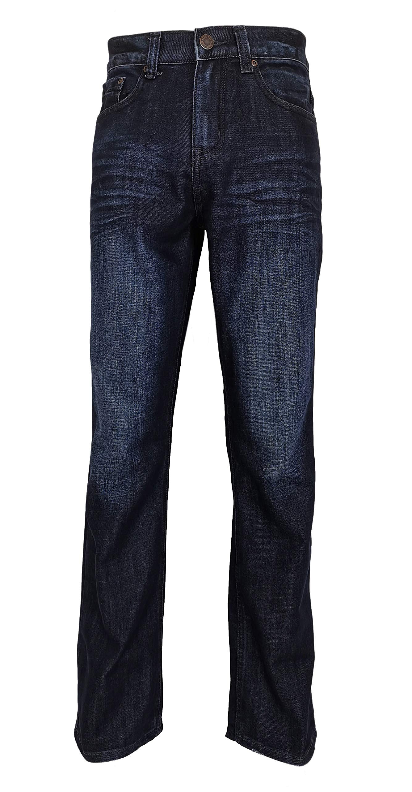 Bailey's Point Men's Fashion Relaxed Bootcut Jeans Dark Wash Size 28X30 ...