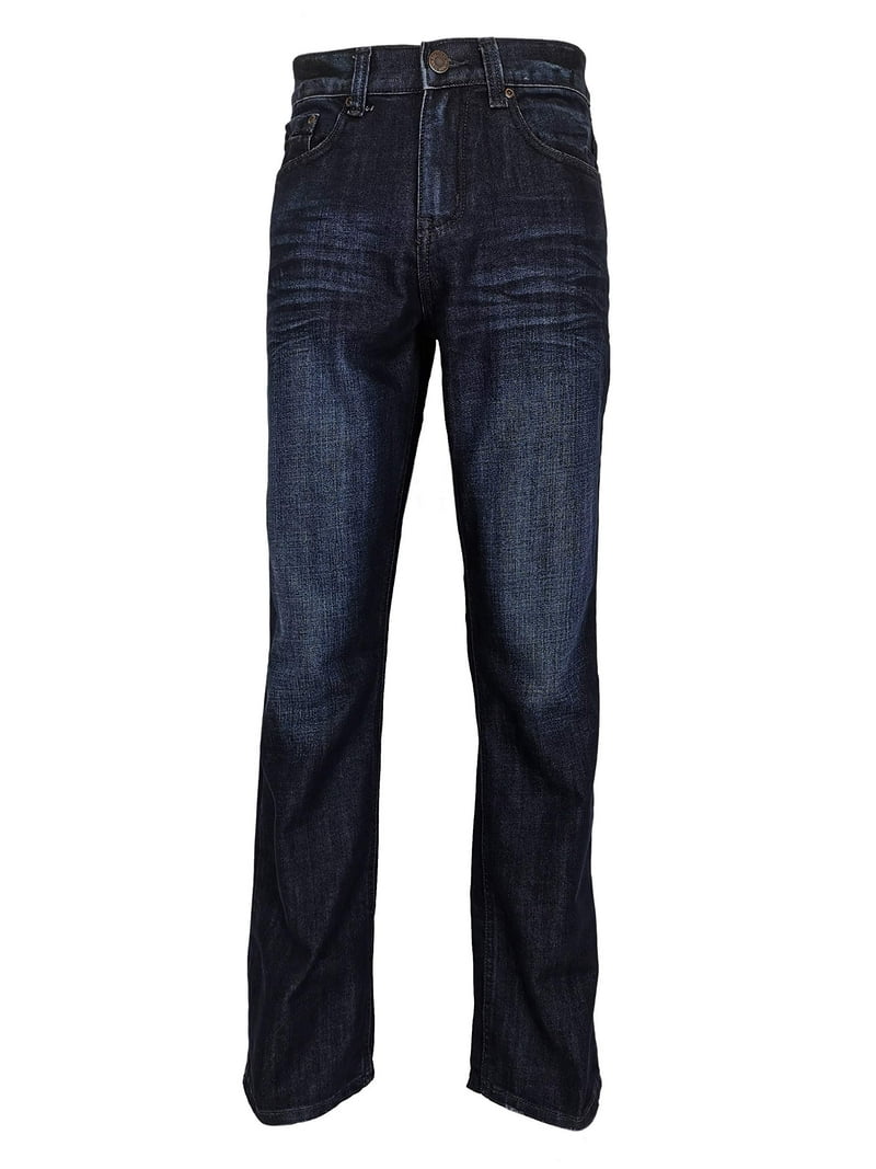 Bailey's Point Men's Durable Bootcut Jeans, Comfortable Dark Wash