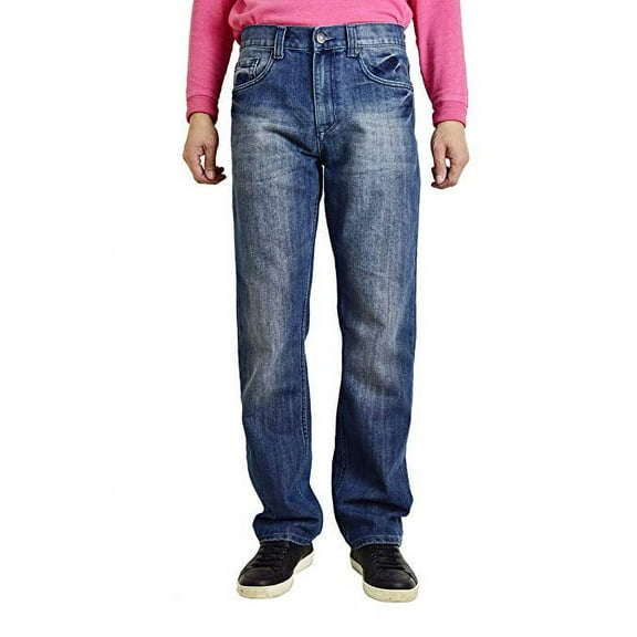 Bailey's Point Men's Fashion Relaxed Straight Jeans Light Vintage Wash Size 28X30