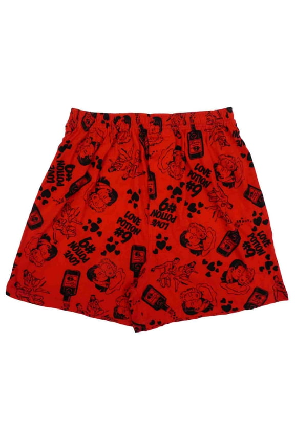 Mens Red Valentine's Day Boxers Love Potion Boxer Shorts Small