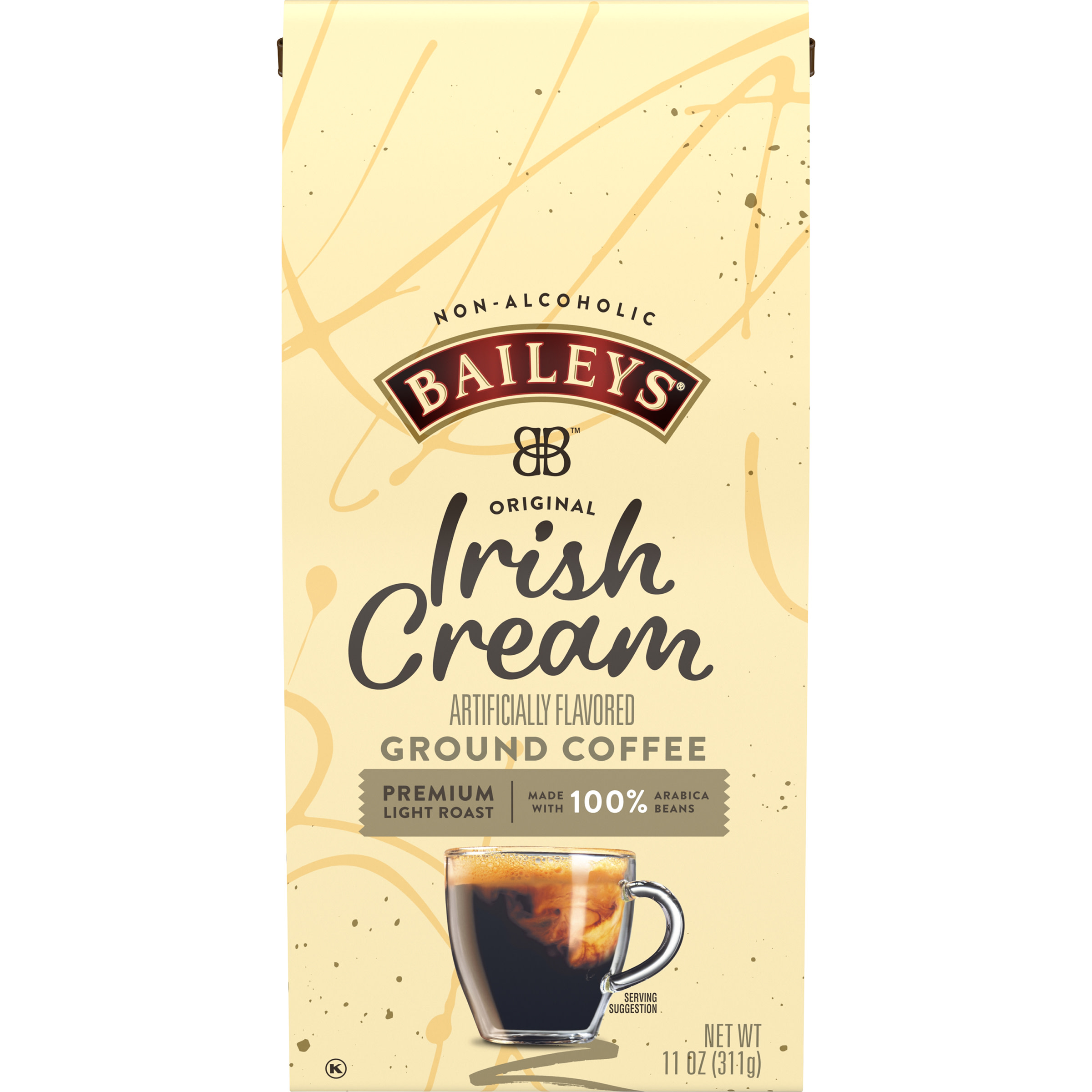 Baileys Non-Alcoholic Original Irish Cream Light Roast Ground Coffee, 11 oz Bag - image 1 of 7