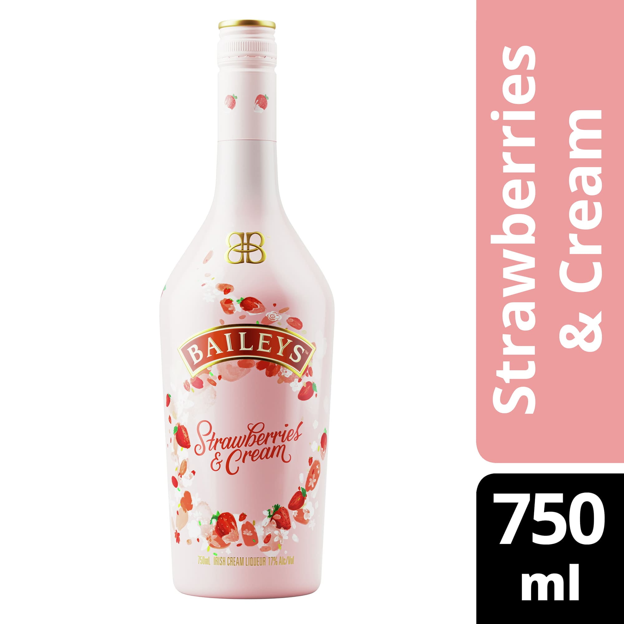 Baileys Strawberries & Cream Liqueur, 750 ml, 17% ABV 