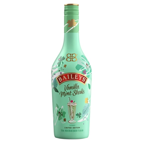 Baileys Vanilla Mint Shake Irish Cream Liqueur, 750 ml Bottle, 17% ABV