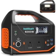 Bailibatt 600W Portable Power Station, 293Wh Solar Generator with Multiple Output Ports, Fast Charging, Lightweight Design for Camping and Home Backup