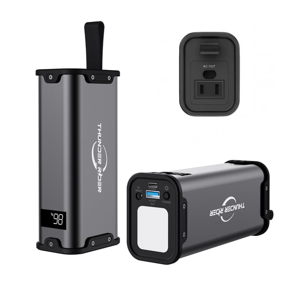 Bailibatt Portable Power Station, 27000mAh Power Bank with Ac Outlet, 70W Usb-C, Black
