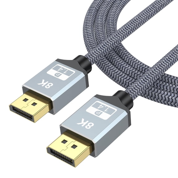 Bailink 8K 4K DisplayPort Cable, 6.6ft DP Cable 1.4 [VESA Certified, 8K@60Hz, 4K@144Hz, 2K@240Hz], Bradied High Speed Display Port Cable 144Hz, for Gaming Monitor, HDR/FreeSync/G-Sync, Graphics Card