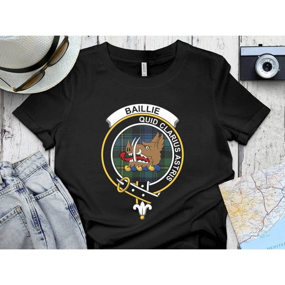 Baillie Clan Crest Quid Clarius Astris Tartan T-Shirt Sweatshirt