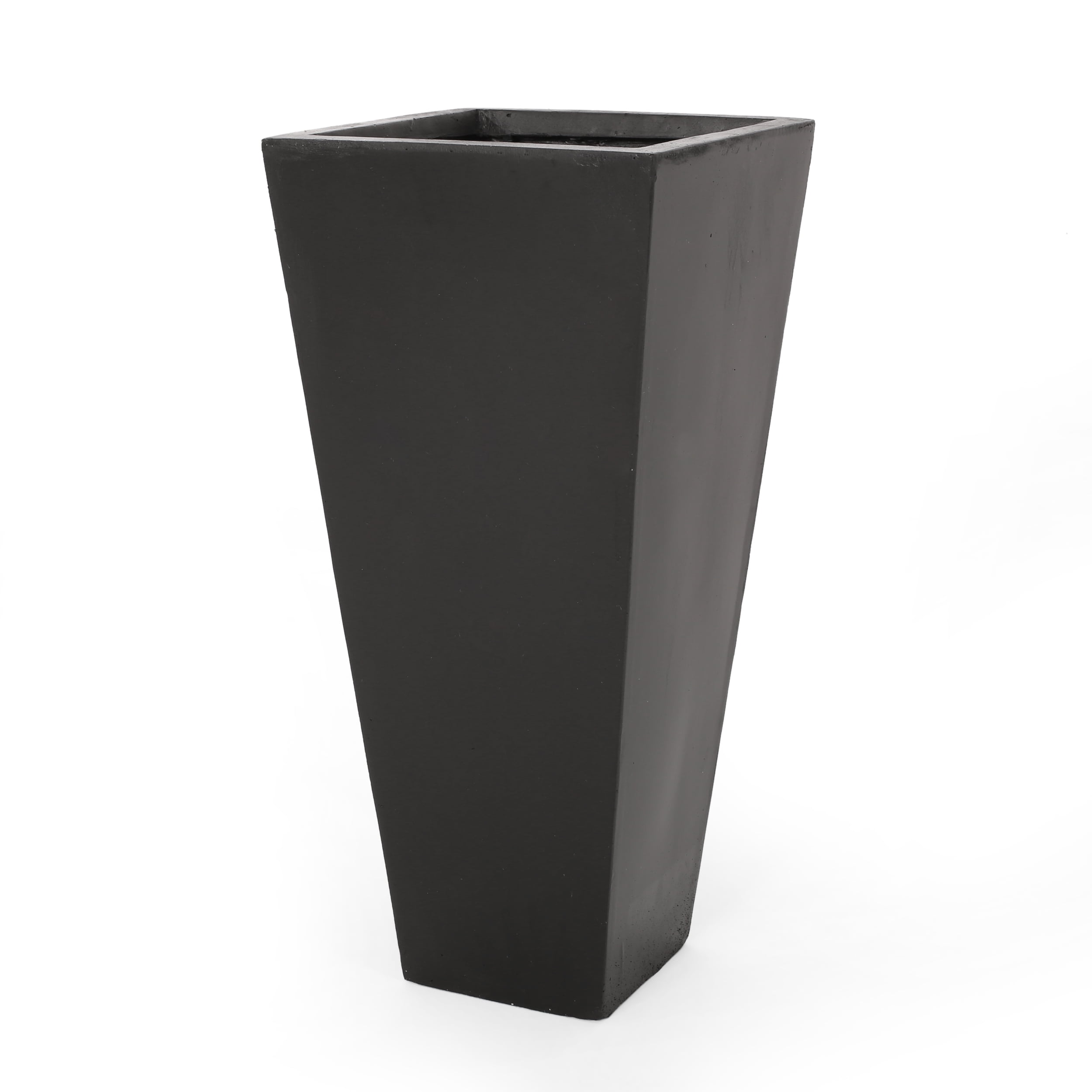 Bailor Outdoor Cast Stone Planter, Matte Black - Walmart.com