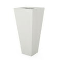 thumbnail image 1 of Bailor Outdoor Cast Stone Planter, Matte White, 1 of 6