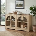 thumbnail image 1 of Bailor Rustic Wood Television Stand for TVs up to 60" with Adjustable Shelves, Natural, 1 of 10
