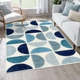 thumbnail image 1 of Bailu Bohemian Style Bedroom Rug 3x5 Soft Slim Kids Room Rug, Modern Washable Distressed Kids Rug Dining Room Kids Classroom Office Mulit Blue, 1 of 7
