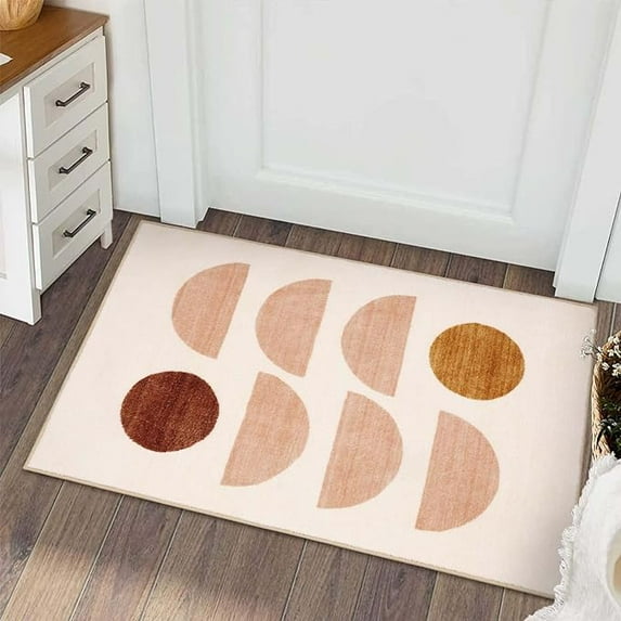 Bailu Bohemian Style Bedroom Rug 3x5 Soft Slim Kids Room Rug, Modern Washable Distressed Kids Rug Dining Room Kids Classroom Pink