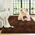 thumbnail image 1 of Bailu Fluffy Brown Rug for Living Room,4x6 Area Rugs,Thick Plush Shag Rug,Shaggy Rugs for Bedroom,Big Fuzzy Carpet,Comfy Kids Rugs,Large Living Room Rugs,Living Room Decor, 1 of 7
