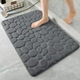 thumbnail image 1 of Bailu Memory Foam Bath Mat Pebble Bathroom Rug Super Absorbent Machine Washable Bathroom Rug (20x32, Dark Gray), 1 of 7