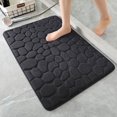 thumbnail image 1 of Bailu Memory Foam Bath Mat Pebble Bathroom Rug Super Absorbent Machine Washable Bathroom Rug (24x36, Black), 1 of 7