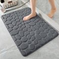 thumbnail image 1 of Bailu Memory Foam Bath Mat Pebble Bathroom Rug Super Absorbent Machine Washable Bathroom Rug (24x36, Dark Gray), 1 of 7