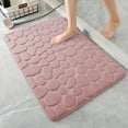 thumbnail image 1 of Bailu Memory Foam Bath Mat Pebble Bathroom Rug Super Absorbent Machine Washable Bathroom Rug (24x36, Pink), 1 of 7