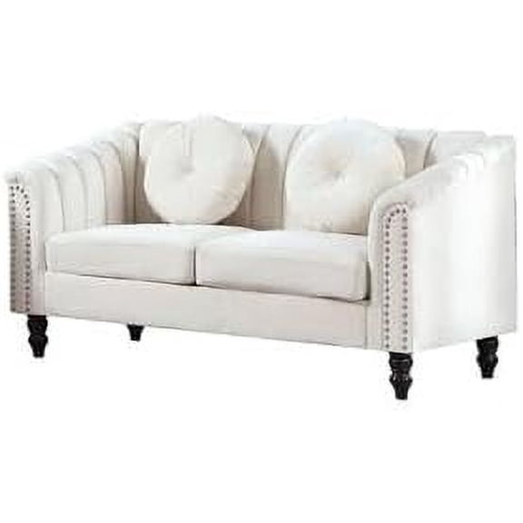 Bailu Microfiber Fabric Sofa Set,Living Room Funiture Sets,Couch Set for Living Room Furniture,Modern Office Sofa Set Apply to Home and Office(Loveseat) White