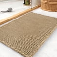 thumbnail image 1 of Bailu Waffle Bath Mat Rug, Super Absorbent Non-Slip Bath Mat, Bathroom Rug for Bathroom Floor Next to Tub, 17" x 24", Khaki, 1 of 6