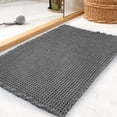 thumbnail image 1 of Bailu Waffle Bath Mat Rug, Super Absorbent Non-Slip Bath Mat, Bathroom Rug for Bathroom Floor Next to Tub, 17" x 24", Moon Gray, 1 of 6