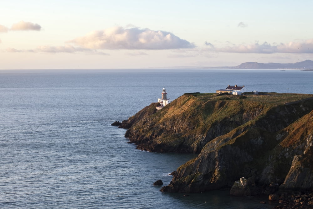 Baily Lighthouse Overlooking Dublin Bay Howth Head County Dublin Ireland Canvas Art - Peter McCabe Design Pics (38 x 24)