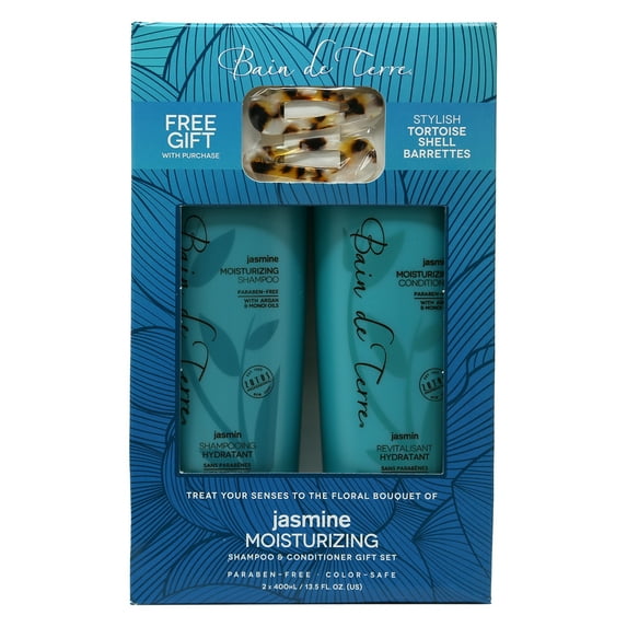 Bain De Terre Jasmine Moisturizing Shampoo and Conditioner Set 13.5 oz