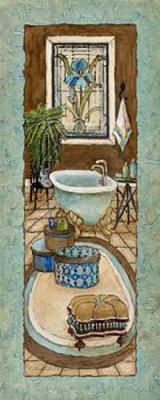 Bain de Blue II Canvas Art - Charlene Olson (10 x 20)