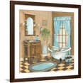 thumbnail image 1 of Art.com Bain de Cru I - Blue Art Print by Gregory Gorham, Brown Frame Wall Art, 38" x 38", 1 of 4