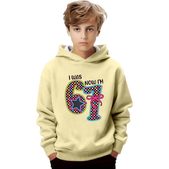 Bainana 67 Hoodie For Boys Child Number Print Long Sleeve Hooded Tops Comfortable Soft Children'S Autumn Winter Pullover Sweatshirt 12-13 Years