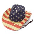thumbnail image 1 of Bainana American Flag Cowboy Hat For Women Men Wide Brim Soft Retro Boho Style Sun Hat For Independence Day Theme, 1 of 8