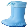 thumbnail image 1 of Bainana Boots For Little Boys Girls Solid Color Anti Slip Sole Adjustable Drawstring Booties Breathable Casual Kids Rain Shoes Blue Size 4-5 Years, 1 of 2