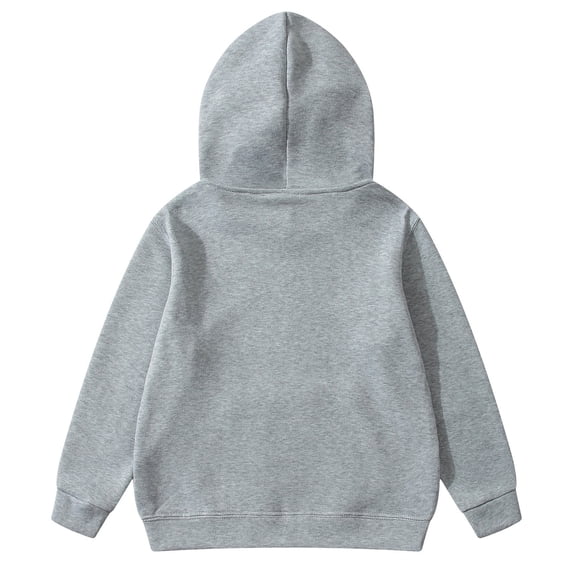 Bainana Boys Girls Hoodie Child Solid Color Long Sleeve Hooded Sweatshirt Soft Comfortable Winter Pullover Clothes With Pocket Grey Size 4-5 Years