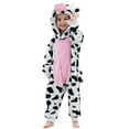 thumbnail image 1 of Bainana Boys Girls Jumpsuit Child Animals Form Print Long Sleeve Hooded Sleepwear Warm Cute Winter Kids Playwear Clothes Multicolour Size, 1 of 4