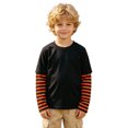thumbnail image 1 of Bainana Boys Long Sleeve T Shirts Striped Print Casual Tops Toddler Kids Fall Tees, 1 of 5