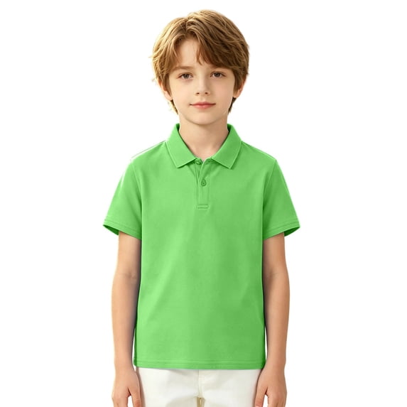 Bainana Boys Short Sleeve Shirts Solid Color Casual Button Tops Teen Kids Back To School Shirts