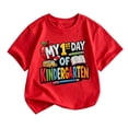 thumbnail image 1 of Bainana Boys Short Sleeve T Shirts Letter Print Leisure Tops Big Kids Summer Tees, 1 of 3