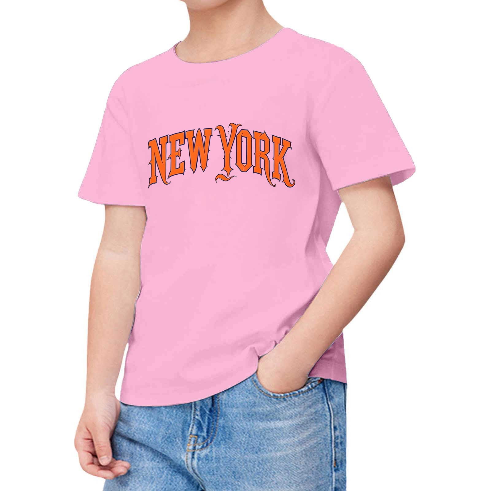 Bainana Boys Summer New York T Shirts Kids Short Sleeve Crew Neck Tops — free download