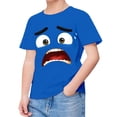 thumbnail image 1 of Bainana Cartoon Print Tshirts For Kids Boys Girls Short Sleeve Crew Neck Pullover T Shirt Fashion Cute Youth Child Loose Fit Summer Tops Blue Size 4-5 Years, 1 of 6