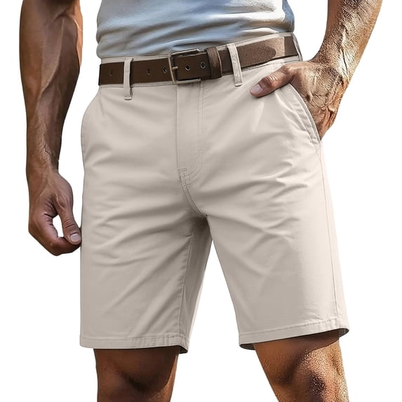 Bainana Casual Shorts For Men Zipper Button Waisted Soft Breathable Work Shorts With Pockets For Casual Evetyday Wear