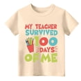 thumbnail image 1 of Bainana Casual T Shirt For Teen Girls Cartoon Print Short Sleeve Crew Neck Tees Fashion Soft Little Teen Girls Youth School Vacation Summer T-Shirt Beige Size 4-5 Years, 1 of 2