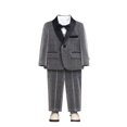 thumbnail image 1 of Bainana Christmas Outfit Set For Boys Long Sleeve Solid Color Gentleman Suit 4 Pieces Clothes Set Big Kids Trendy Daily Wear, 1 of 9