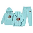 thumbnail image 1 of Bainana Christmas Outfit Set For Girls Long Sleeve Santa Tree Print Hoodie Pants 2 Pieces Matching Set Teen Kids Comfortable Outdoor Wear, 1 of 4