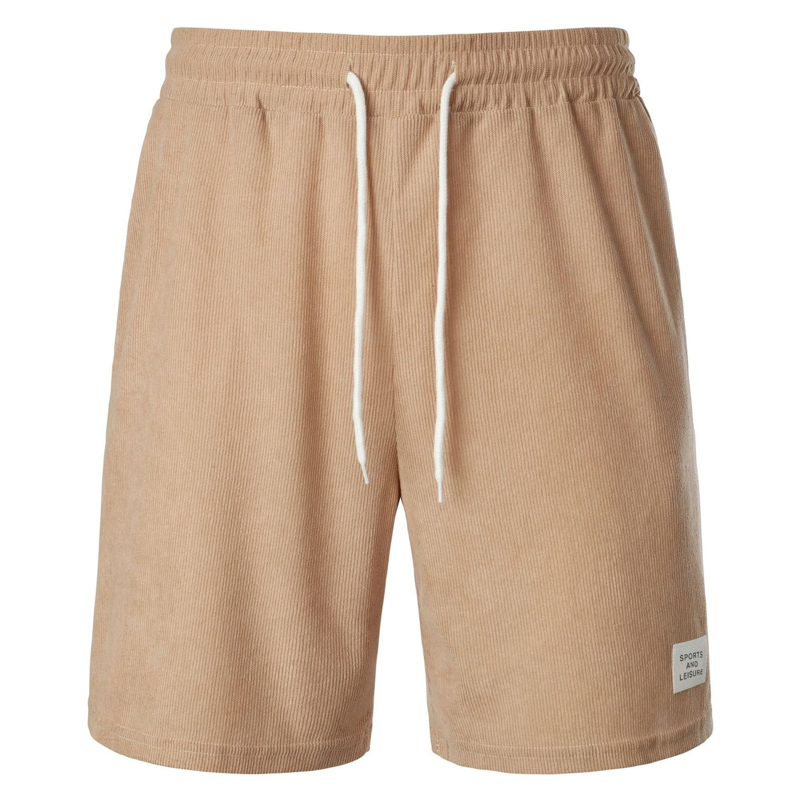 Bainana Corduroy Shorts For Men Solid Color Elastic Waist Drawstring ...