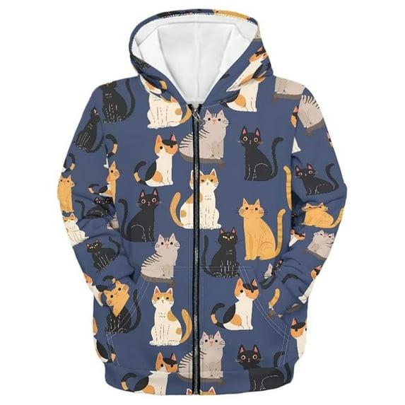 Bainana Girls Boys Hoodie Child Cartoon Print Long Sleeve Hooded Coat ...