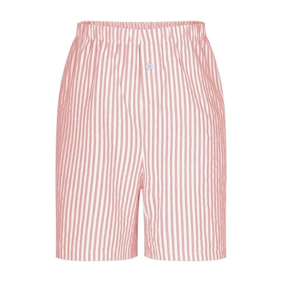 Bainana Girls Shorts Child Solid Color Elastic Waist Wide Leg Shorty Fashion Breathable Summer Girls Loose Fit Shorts Light Pink Size 7-8 Years